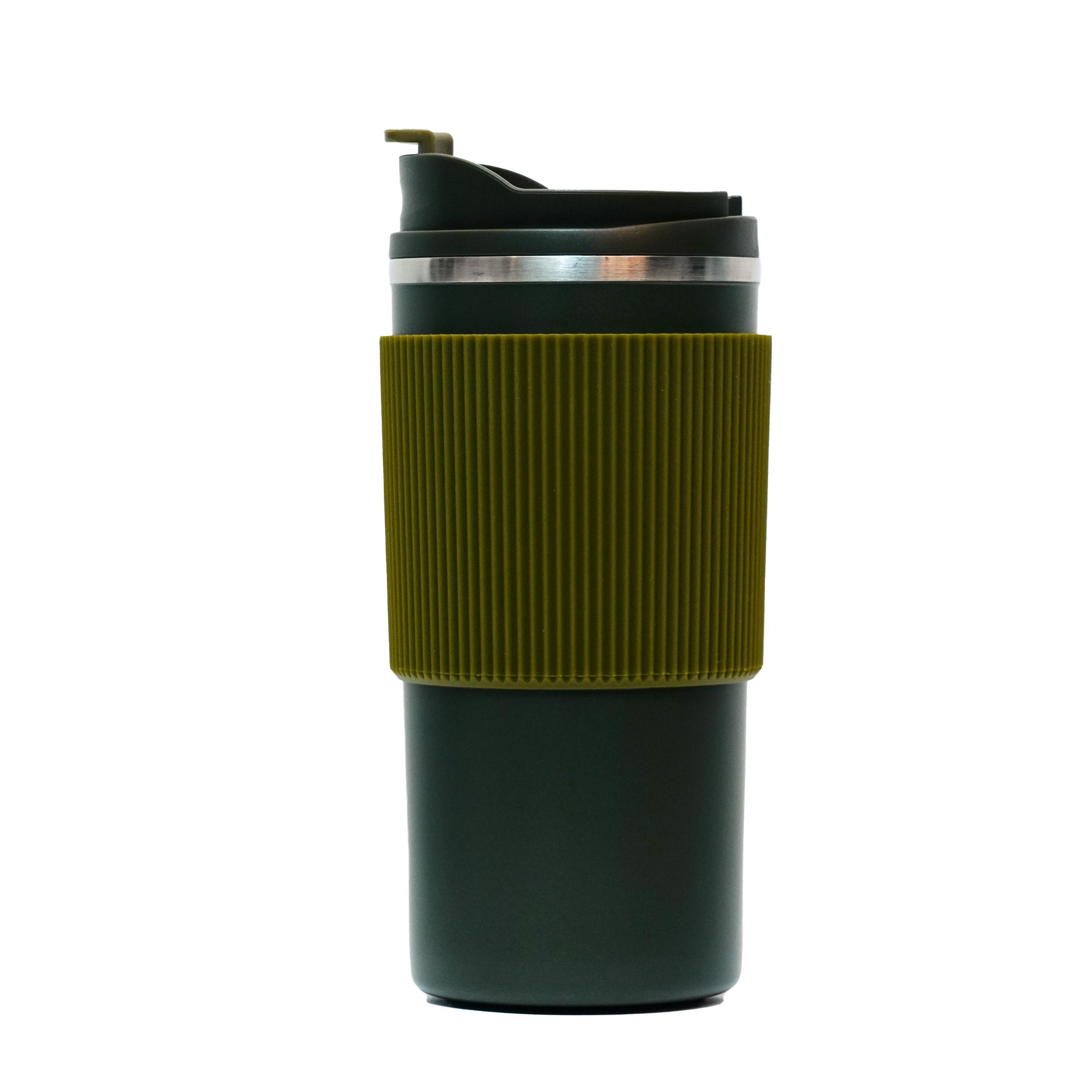 Travel Grip Coffee Mugs 450ML Green